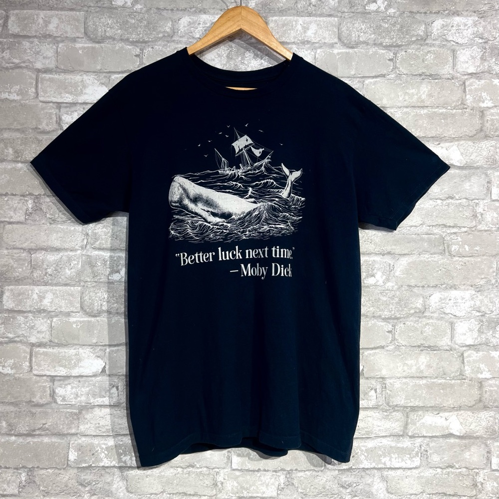 "Better Luck Next Time! - Moby Dick" Graphic Tshirt Short Sleeve Crewneck Large